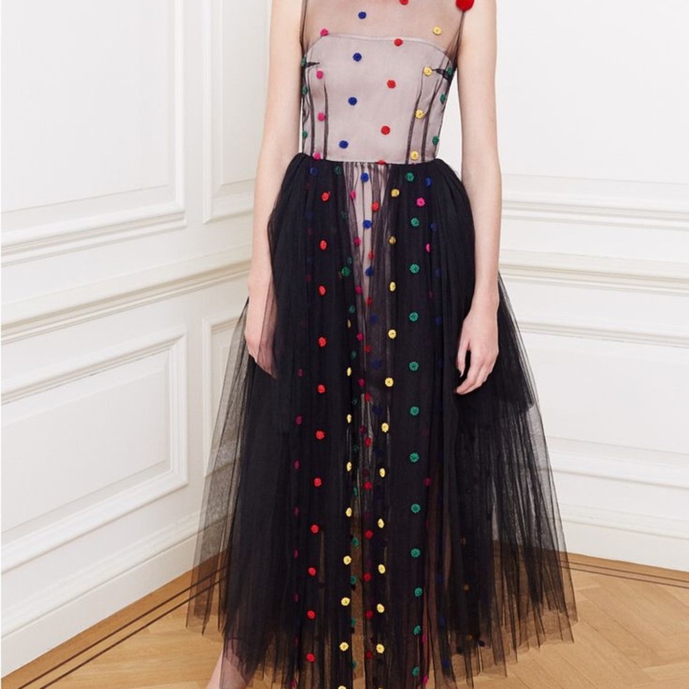 Natasha Zinko Multicolor tulle pompom Dress gown